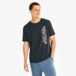 Cheapest 🔔 Nautica Mens Logo Sleep T-Shirt 🌟