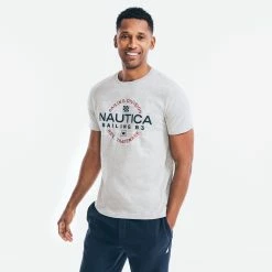 Flash Sale 🌟 Nautica Mens Sailing Division Graphic T-Shirt 🤩