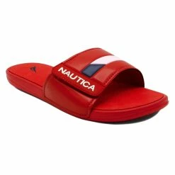 Wholesale 👏 Nautica Mens Colorblock Logo Slide 🩴 Sandal 🥰
