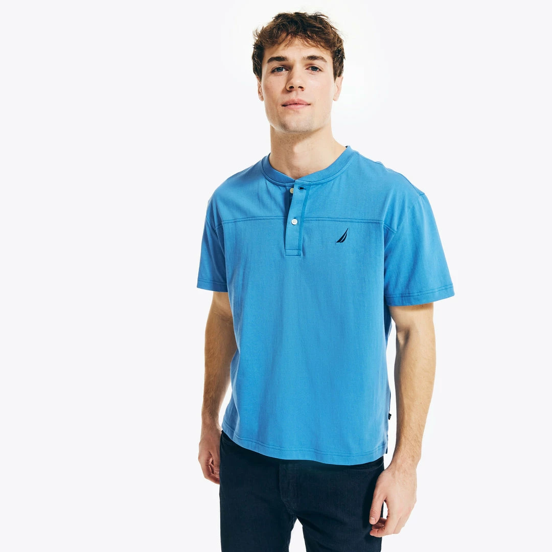 Budget π Nautica Mens Short-Sleeve Henley π€©