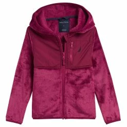 Best Pirce ⭐ Nautica Toddler 👧 Girls' Faux-Fur Nautex Hooded Jacket (2T-4T) for kids 💯