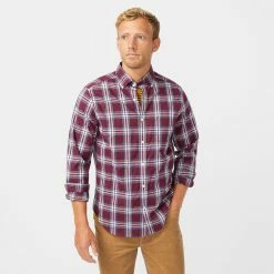 Buy 💯 Nautica Mens Big & Tall Classic Fit Wrinkle-Resistant Plaid 👚 Shirt 🛒