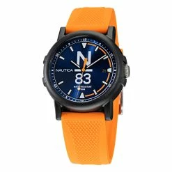 Brand new 🌟 Nautica Mens Es Pujols Textured Silicone 3-Hand ⌚ Watch 👏