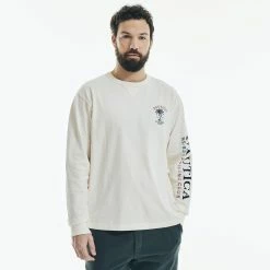 Wholesale 🔔 Nautica Mens Graphic Long-Sleeve Pocket T-Shirt 🥰