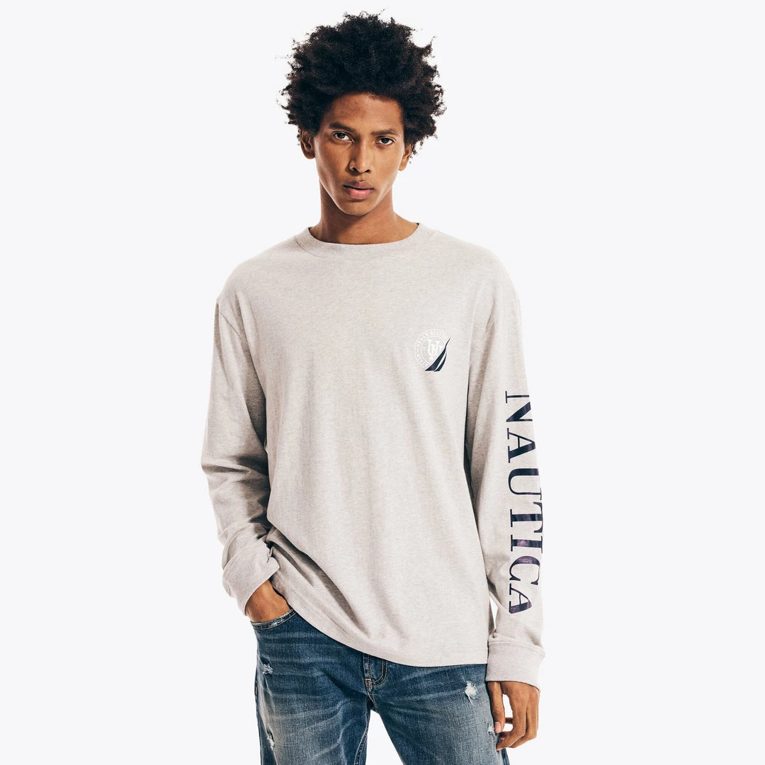 Cheapest 𧨠Nautica Mens Urban Necessities X Nautica Graphic Long-Sleeve T-Shirt π - Image 3