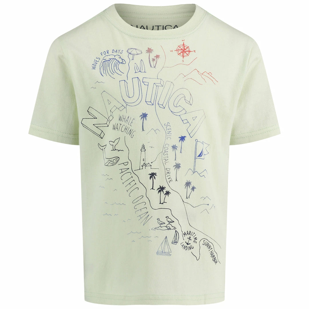 Buy β Nautica Little Boys' Pacific Coast Graphic T-Shirt (4-7) for kids π