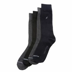 Budget 🛒 Nautica Mens Solid Ribbed 👗 Dress 🧦 Socks, 5-Pack 🤩