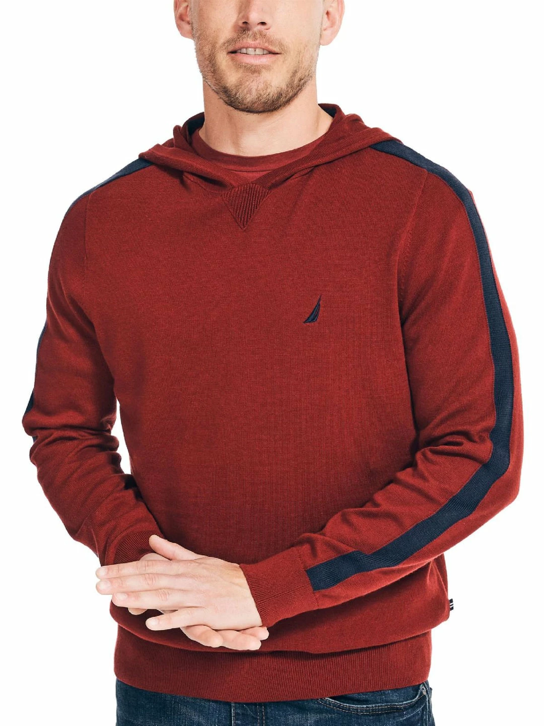Best Sale π Nautica Mens Pullover Ribbed Hoodie π