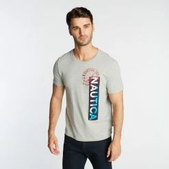 Promo 🎁 Nautica Mens Big & Tall Vertical Graphic T-Shirt 🔔