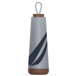 Discount 😀 Nautica Mens J-Class Stainless Steel And Acacia Wood Water Bottle ⌛