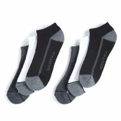 Coupon 🔥 Nautica Mens 6 Pack Athletic Core Logo Sock 🌟