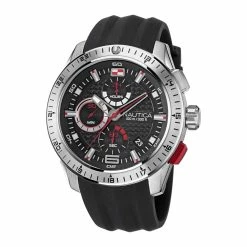 Deals 🛒 Nautica Mens Nst 101 Stainless Steel And Silicone ⌚ Watch 🎁