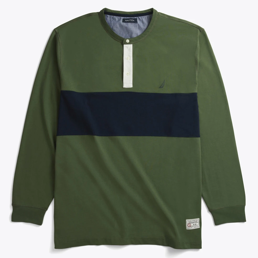 Flash Sale π€© Nautica Mens Big & Tall Colorblock Henley βοΈ