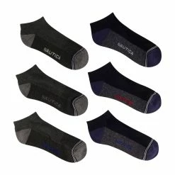 Outlet 🎉 Nautica Mens Athletic Low-Cut 🧦 Socks, 6-Pack 🌟