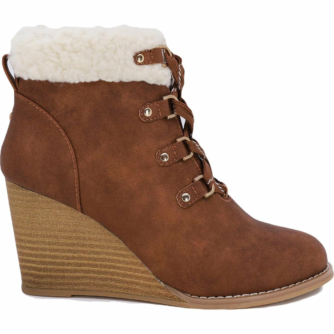 Best Sale π Nautica Galva π© Womens Faux Leather Wedges Ankle π₯Ύ Boots π - Image 2