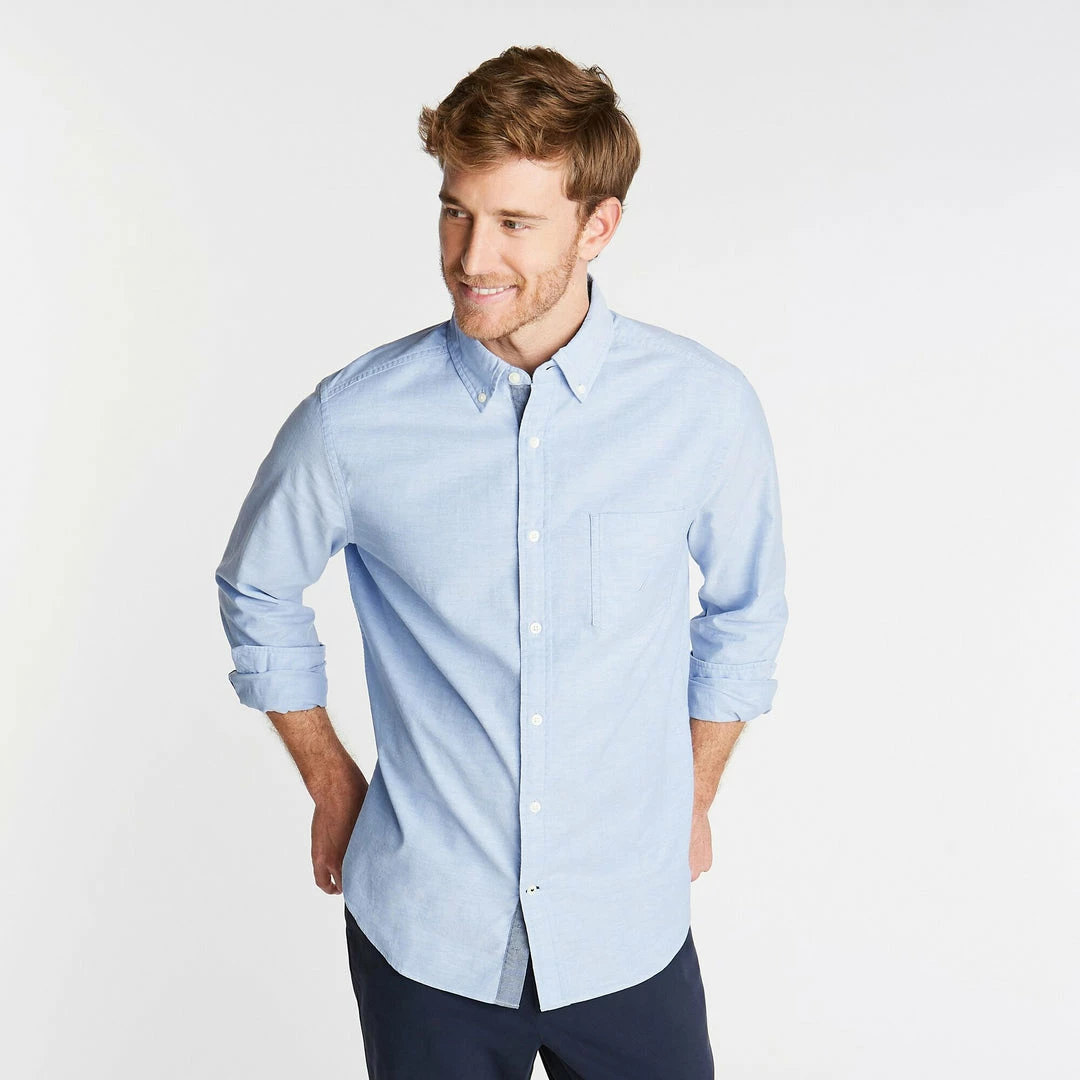 Discount π€© Nautica Mens Big & Tall Anchor Solid Oxford Classic Fit Button Down π₯