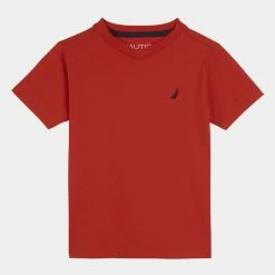 Budget 🤩 Nautica Little Boys' J-Class Logo V-Neck T-Shirt (4-7) for kids 🎉