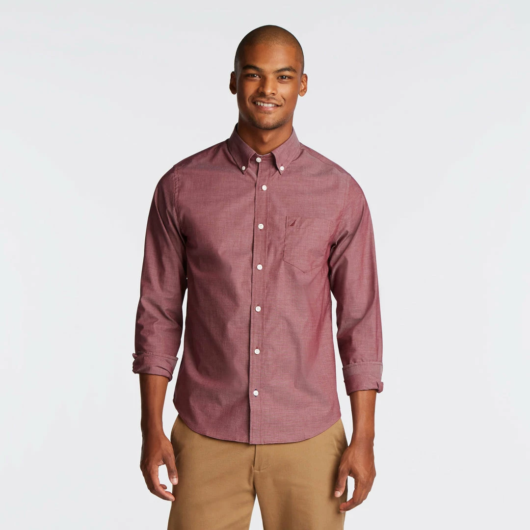 Cheap π Nautica Mens Wrinkle-Resistant Wear To Work Poplin π Shirt π - Image 2