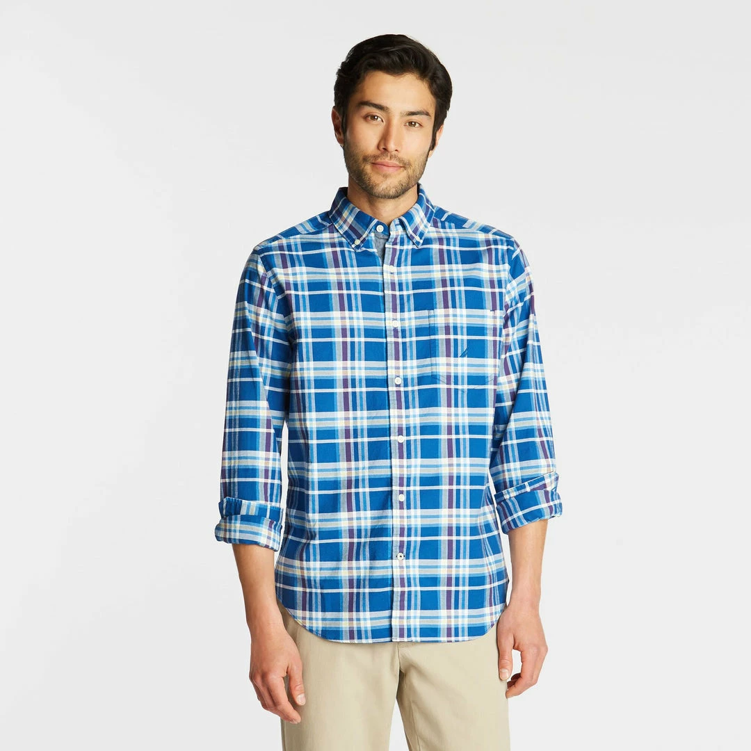 Discount 𧨠Nautica Mens Big & Tall Oxford π Shirt In Plaid π