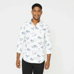 Top 10 🤩 Nautica Mens Big & Tall Classic Fit Print Long Sleeve Print Oxford 👕 Shirt ✨