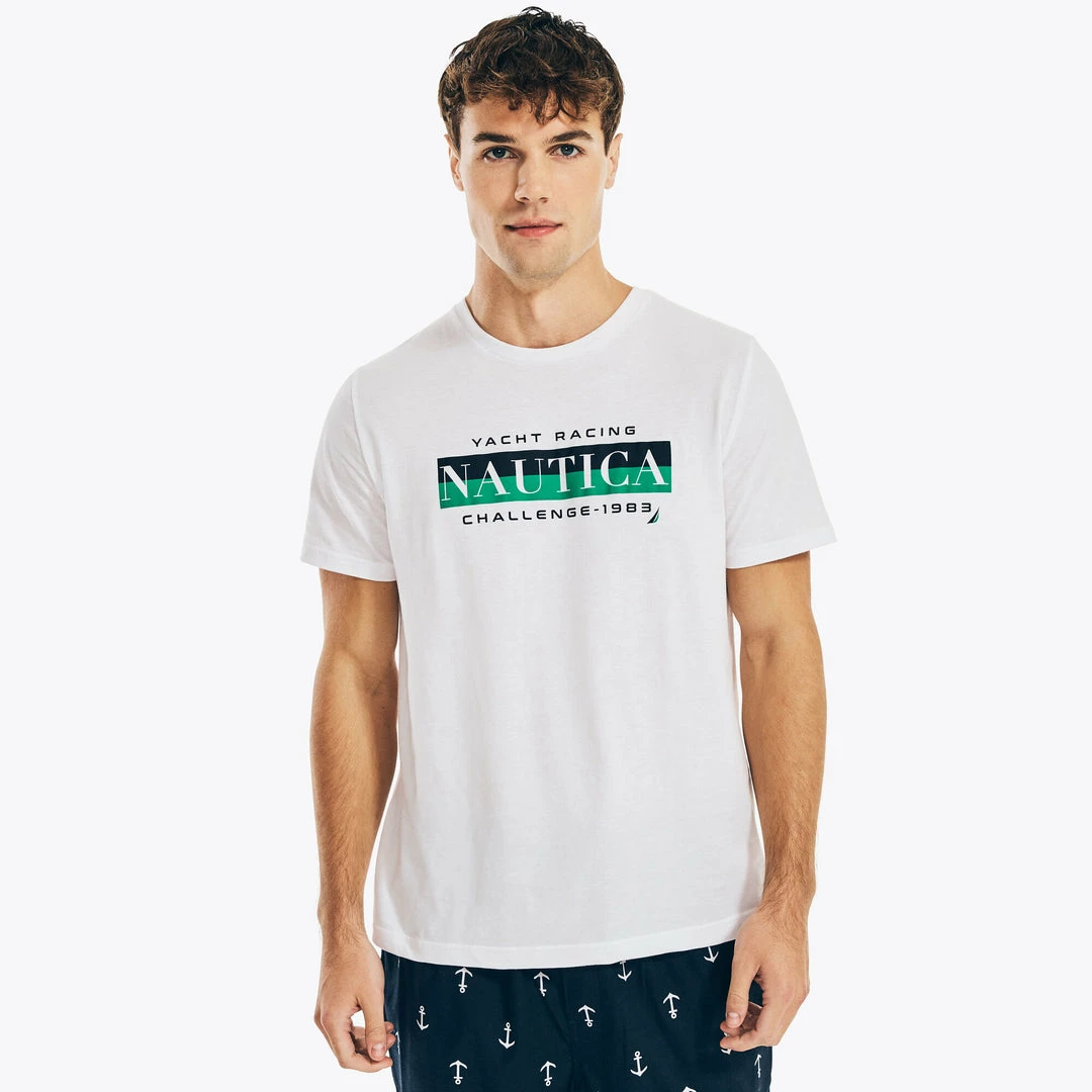 Buy ⨠Nautica Mens Yacht Racing Graphic Sleep T-Shirt 𧨠- Image 2