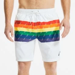 Best reviews of 🌟 Nautica Mens Pride Sustainably Crafted 8" Print Swim ✔️