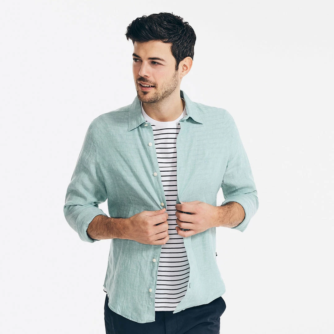 Best Sale β€οΈ Nautica Mens Linen π Shirt β