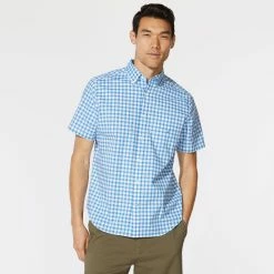 Wholesale ⭐ Nautica Mens Big & Tall Plaid Short Sleeve 👚 Shirt 👏
