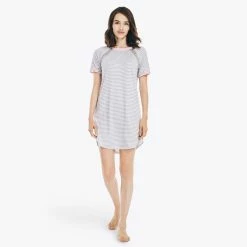 Flash Sale 😀 Nautica 👩 Womens Striped Sleep 👗 Dress 😍
