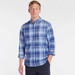 Hot Sale π Nautica Mens Big & Tall Classic Fit Stretch Poplin π Shirt In Plaid π