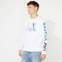 Wholesale 😀 Nautica Mens Big & Tall Nautical Print T-Shirt 🔔