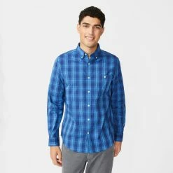 Best Sale ❤️ Nautica Classic Fit Navtech Plaid 👕 Shirt for men ❤️