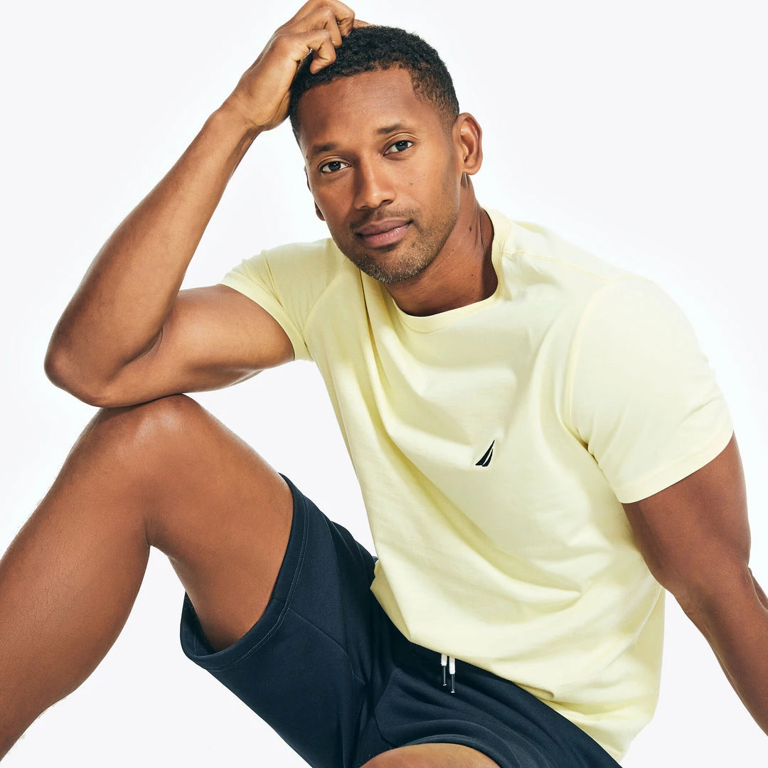 Best Sale π Nautica Mens Solid Crewneck T-Shirt π - Image 3