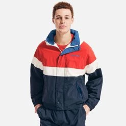 Buy 🎉 Nautica Mens Reissue Colorblock Packable Jacket 🧨