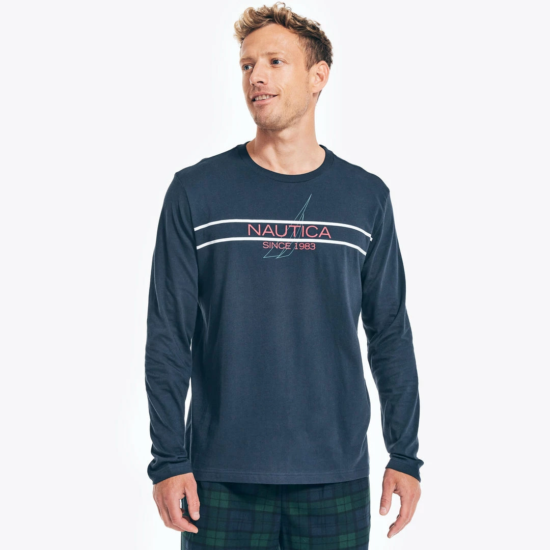 Best deal βοΈ Nautica Mens Graphic Long-Sleeve Sleep T-Shirt π - Image 5
