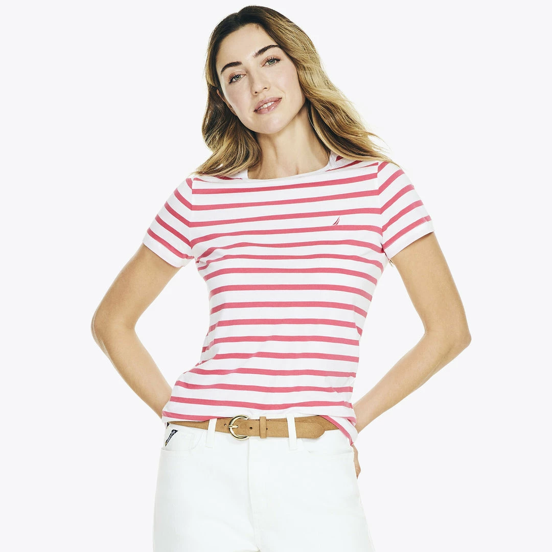 Cheap β¨ Nautica π© Womens Striped Crewneck T-Shirt β - Image 2