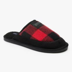 Best Sale ❤️ Nautica Mens Plaid Faux-Fur-Lined Slipper 🔔