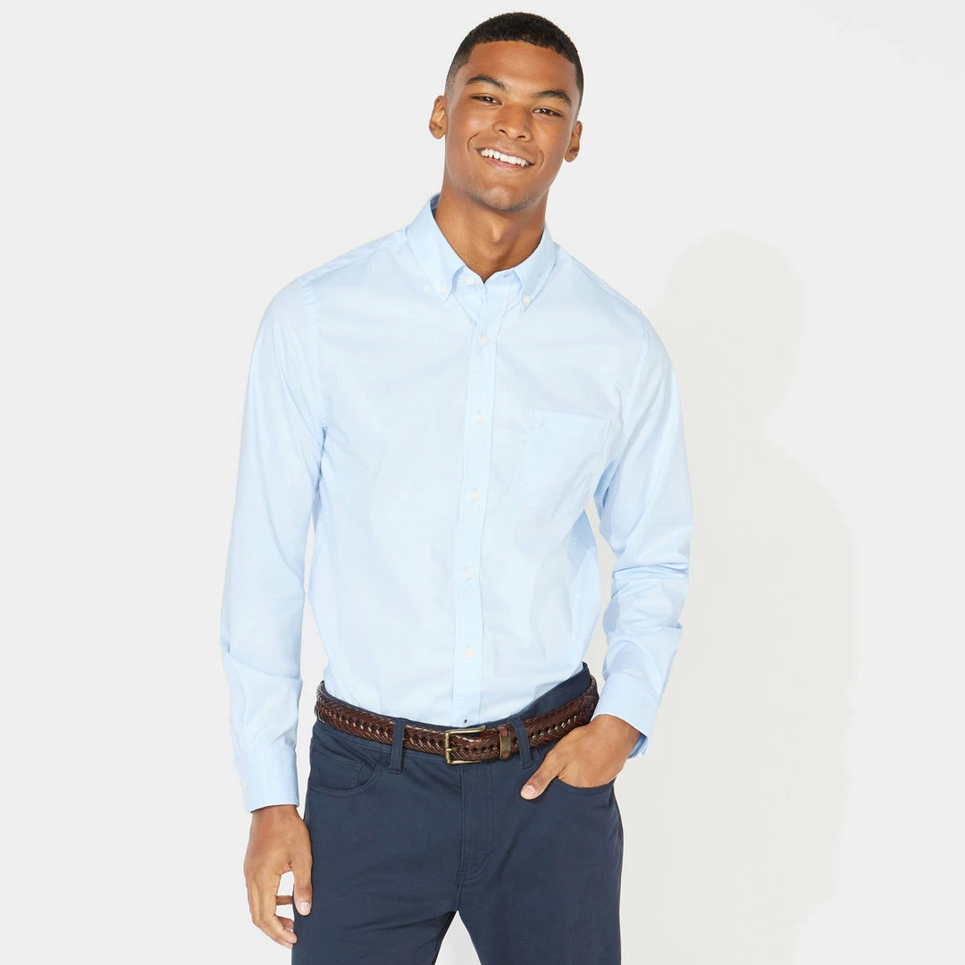 Cheap π Nautica Mens Wrinkle-Resistant Wear To Work Poplin π Shirt π - Image 4