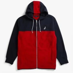 Cheapest ❤️ Nautica Mens Big & Tall Colorblock Nautex Full-Zip Hoodie 🌟