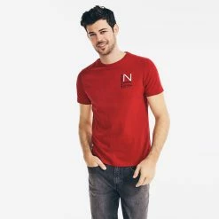 Hot Sale β¨ Nautica Mens Logo Graphic T-Shirt β