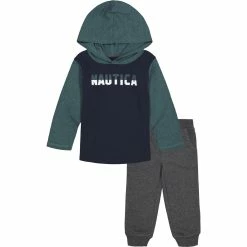 Coupon 👍 Nautica Toddler Boys' Thermal Hoodie 2Pc Jogger Set (2T-4T) for kids ⌛