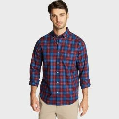 Hot Sale ✔️ Nautica Mens Big & Tall Stretch Wrinkle Resistant 👚 Shirt In Plaid ✨