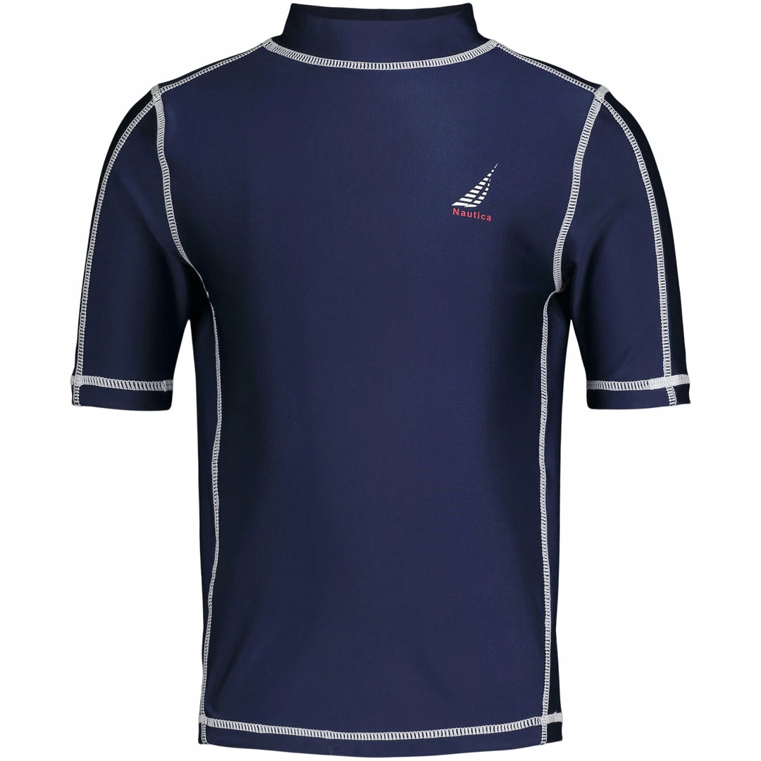 Best reviews of ✔️ Nautica Little Boys' Solid J-Class Rash Guard (4-7) for kids ⌛