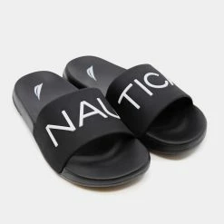 Best deal 🎁 Nautica Lifeboat Logo Slide 🩴 Sandals for men 😍