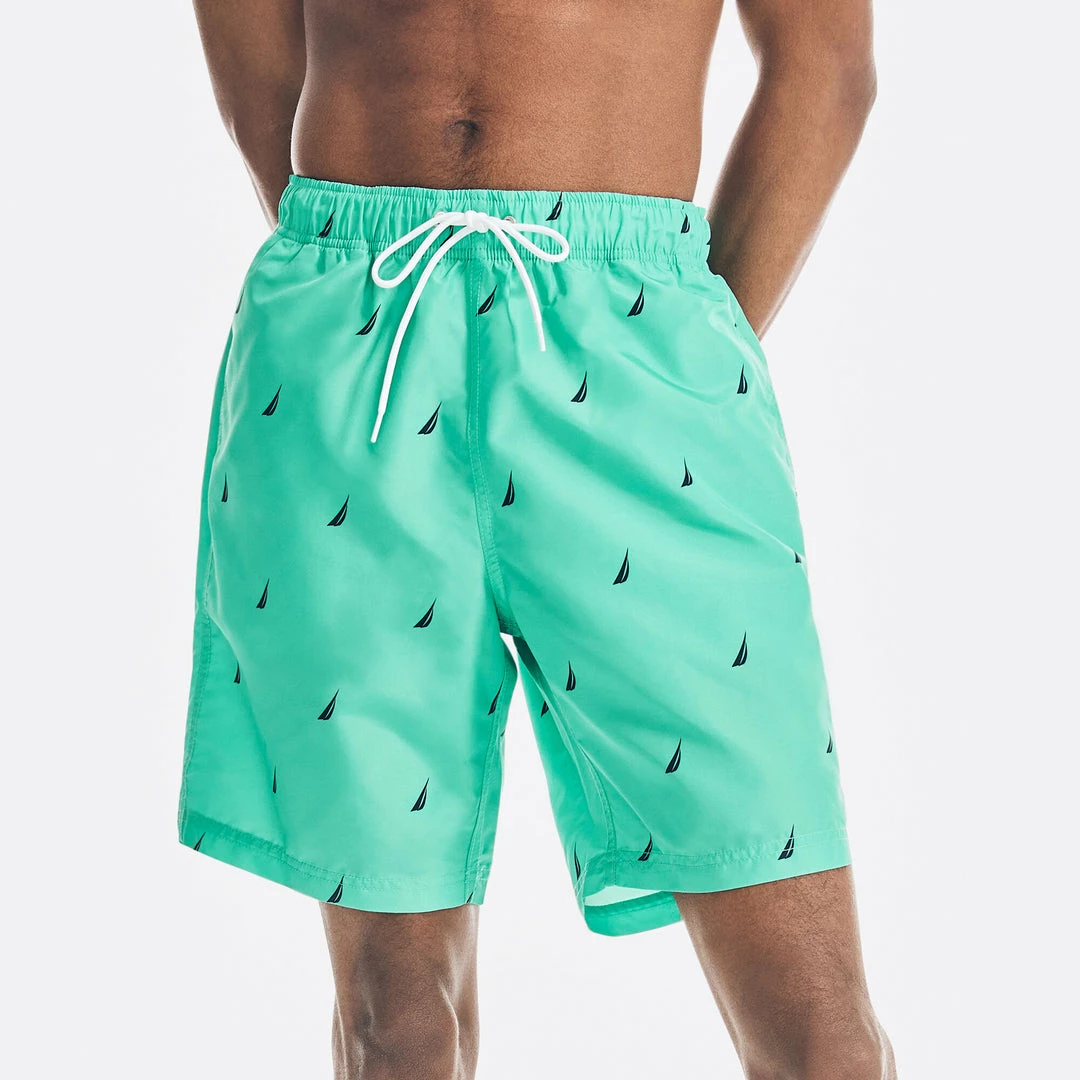 Best Pirce π₯° Nautica Mens 8" Logo Print Quick-Dry Swim π