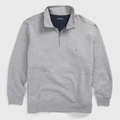 Hot Sale π Nautica Mens Big & Tall Quarter-Zip Sweatshirt π