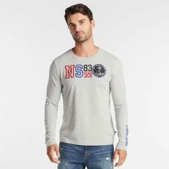 Cheap 🔥 Nautica Mens Big & Tall Long Sleeve Ns-83 T-Shirt 🎁