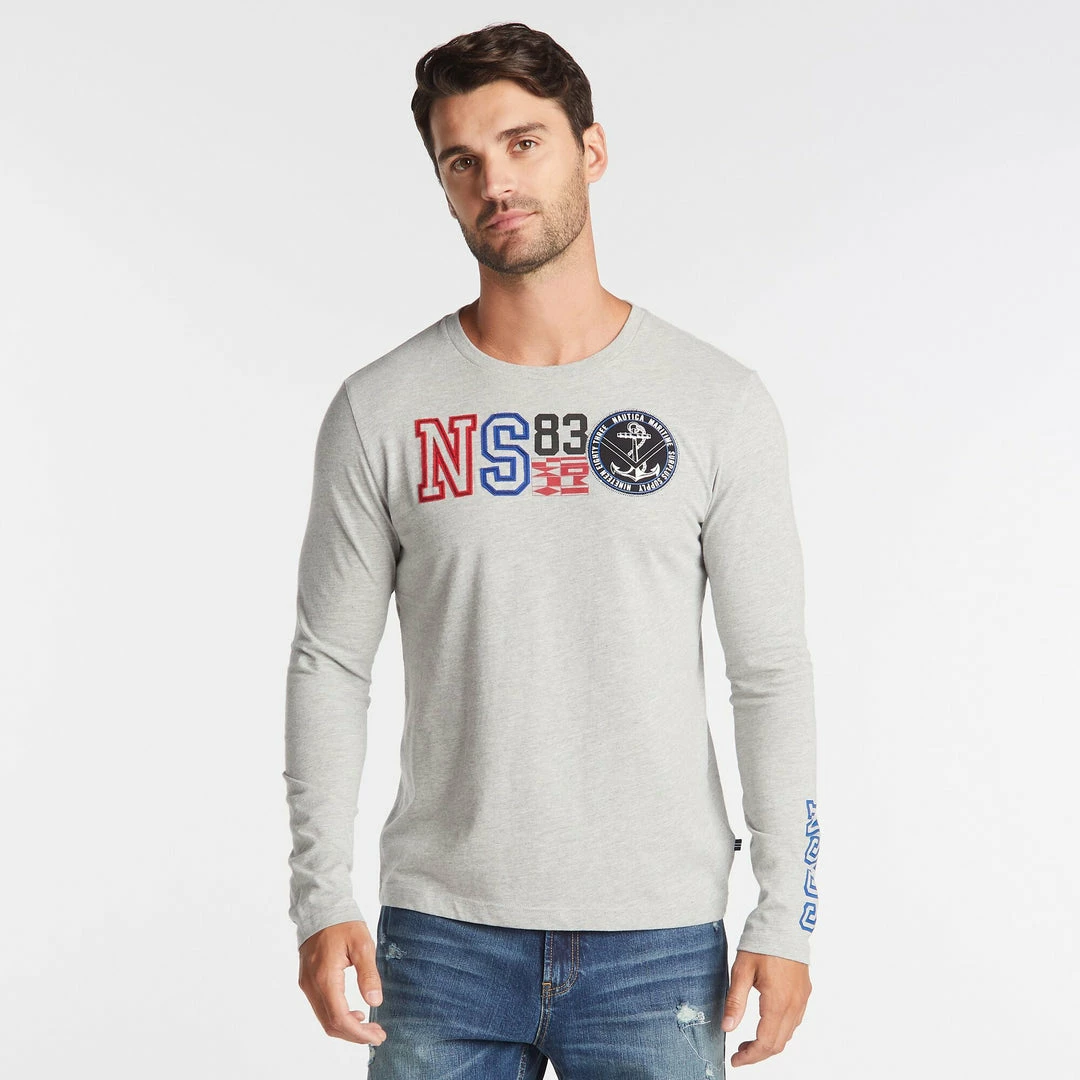 Cheap π₯ Nautica Mens Big & Tall Long Sleeve Ns-83 T-Shirt π