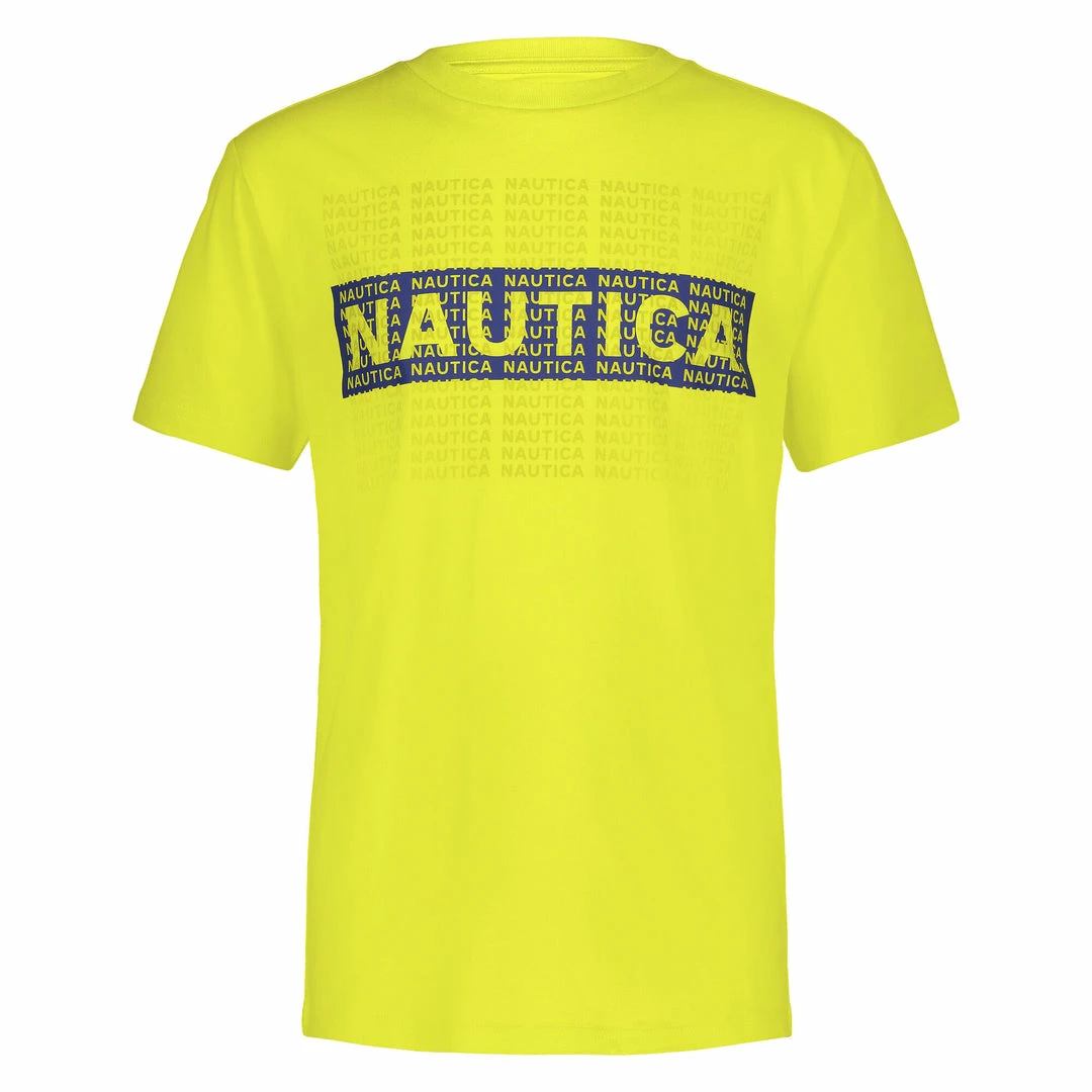 Coupon π Nautica Little Boys' Layered Box Logo Graphic T-Shirt (4-7) for kids π - Image 2