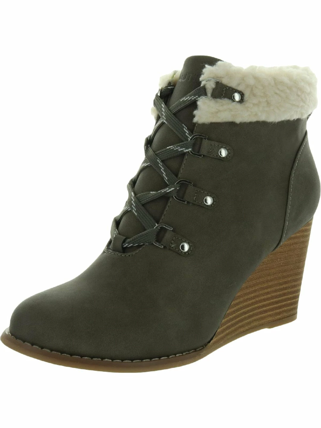 Best Sale π Nautica Galva π© Womens Faux Leather Wedges Ankle π₯Ύ Boots π - Image 5
